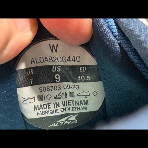 Altra Paradigm 7 Running Shoes Sneakers Blue/White/Yellow Womans 9 - Picture 13 of 16